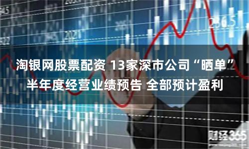 淘银网股票配资 13家深市公司“晒单”半年度经营业绩预告 全部预计盈利